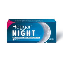 Hoggar® Night Tabletten: Nicht nur einschlafen, sondern durchschlafen. 25 mg Doxylaminsuccinat Schlaftabletten für die Kurzzeitbehandlung von akuten Schlafstörungen.