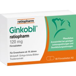 Ginkobil® ratiopharm 120mg mit Ginkgo biloba