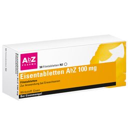 Eisentabletten AbZ 100 mg Filmtabletten zum Ausgleich eines Eisenmangels