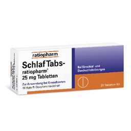 SchlafTabs-ratiopharm® 25 mg - Schlaftabletten mit Doxylamin