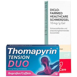 DICLO-FAIRMED HEALTHCARE SCHMERZGEL RedCare + Thomapyrin® TENSION DUO 400 mg / 100 mg Ibuprofen / Coffein