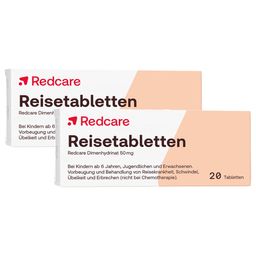 REISETABLETTEN Redcare mit 50 mg Dimenhydrinat Doppelpack