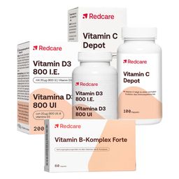 Vitamin B-Komplex Forte RedCare + Vitamin D3 800 I.E. + VITAMIN C Depot RedCare