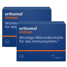 Orthomol Immun - Mikronährstoffe zur Unterstützung des Immunsystems - Nahrungsergänzung mit Vitamin C, Vitamin D und Zink - Granulat
