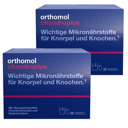 Orthomol chondroplus - Nährstoffe für Knorpel und Knochen - mit Glucosamin-, Chondroitinsulfat und Hyaluronsäure - Granulat/Kapseln - Jetzt 10% mit dem Code orthomol10 sparen*