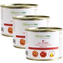 OrganicVet KATZE SENSITIVE Rind mit Vollkornnudeln und Lachsöl