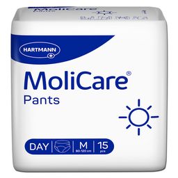 MoliCare Pants Day Inkontinenzhosen: diskreter Schutz am Tag bei mittlerer Inkontinenz, Gr. M (80-120cm Hüftumfang)