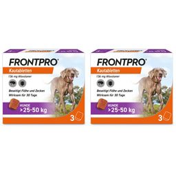 FRONTPRO® Kautablette gegen Zecken und Flöhe für Hunde (>25-50kg)