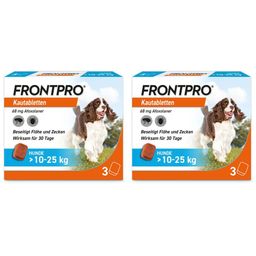 FRONTPRO® Kautablette gegen Zecken und Flöhe für Hunde (>10-25kg)