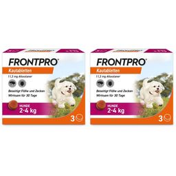 FRONTPRO® Kautablette gegen Zecken und Flöhe für Hunde (2-4kg)