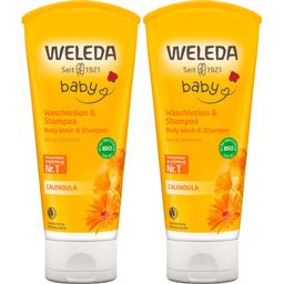 Weleda Baby Waschlotion & Shampoo Calendula - reinigt Haut & Haare schonend, mild zu den Augen