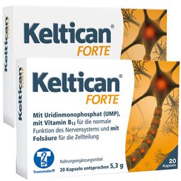 Keltican® forte Kapseln mit Uridinmonophosphat (UMP), Vitamin B12 und Folsäure zur Unterstützung der Nervenregeneration