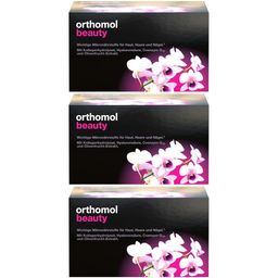 Orthomol Beauty für Frauen - für Haut, Haare und Nägel, mit Hyaluronsäure, Kollagen und Coenzym Q10 - Nachfüllpackung mit Trinkampullen