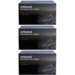 Orthomol Beauty for Men - für Haut, Haare und Nägel, mit Hyaluronsäure, Kollagen und Coenzym Q10 - Trinkampullen