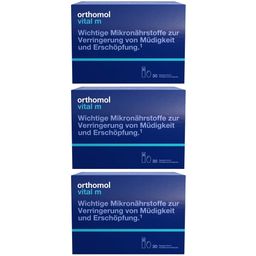 Orthomol Vital m für Männer - bei Müdigkeit - mit B-Vitaminen, Omega-3 und Magnesium - Trinkampullen/Kapseln - Orangen-Geschmack