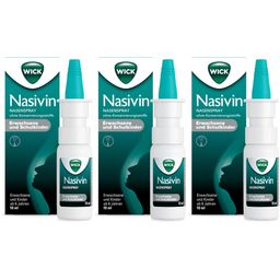 WICK Nasivin Nasenspray ohne Konservierungsstoffe Erwachsene und Schulkinder, schnelle Hilfe bei Schnupfen, ab 6 Jahren