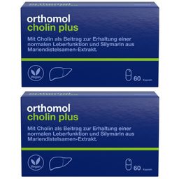 Orthomol Cholin Plus - zur Erhaltung einer normalen Leberfunktion - mit Silymarin aus Mariendistel-Extrakt