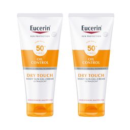 Eucerin® Oil Control Body Sun Dry Touch Gel-Creme LSF 50+ – sehr hoher Sonnenschutz mit ultra leichter Textur, Anti-Sand Effekt und Anti-Glanz Effekt - Jetzt 20 % mit dem Code eucerin20 sparen