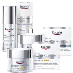 Eucerin® Hyaluron-Filler + 3x Effect Tagespflege LSF 30 &  Eucerin® Hyaluron-Filler Epigenetic Serum &  Eucerin® Hyaluron-Filler + 3x Effect Straffende Nachtpflege - Jetzt 20% mit dem Code "eucerin20" sparen*