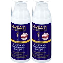 ALLERGIKA® Gesichtscreme Urea 5% - 24h-Feuchtigkeitspflege: Intensiv hydratisierende tägliche Pflege bei trockener, spannender und schuppiger Gesichtshaut für Tag und Nacht