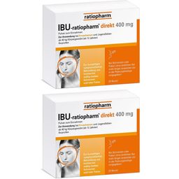 IBU-ratiopharm® direkt 400 mg Pulver zum Einnehmen: Schmerzmittel für die Einnahme ohne Wasser, zur Linderung vielfältiger Schmerzarten, von Fieber und Entzündungen