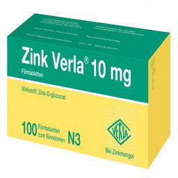 Zink Verla® 10 mg Filmtabletten