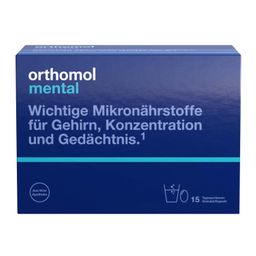 Orthomol Mental - für Gehirn, Konzentration und Gedächtnis - mit Omega-3-Fettsäure, Magnesium und Vitamin B12 - Granulat/Kapseln