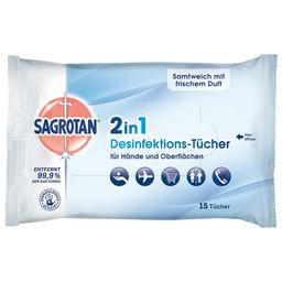 SAGROTAN® 2 in 1 Desinfektionstücher