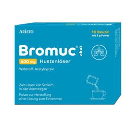 Bromuc akut 600 mg Hustenlöser - Verflüssigt zähen Schleim und erleichtert das Abhusten