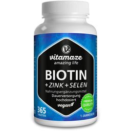 BIOTIN 10 mg hochdosiert + Zink + Selen