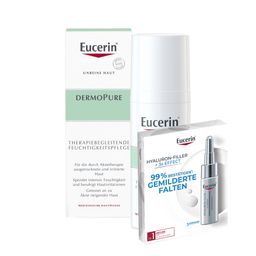 Eucerin® DermoPure Therapiebegleitende Feuchtigkeitspflege + Eucerin DermoPure Reinigungsgel 75 ml GRATIS