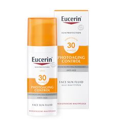Eucerin® Photoaging Control Face Sun Fluid LSF 30 – hoher Sonnenschutz hilft gegen Photoaging und reduziert Falten sichtbar + Eucerin After Sun 50ml GRATIS