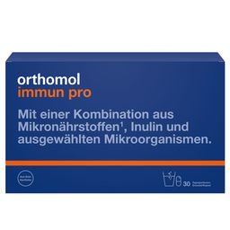 Orthomol Immun pro - für eine intakte Darmflora - Inulin, Mikronährstoffe und ausgewählte Mikroorganismen - Granulat/Kapseln