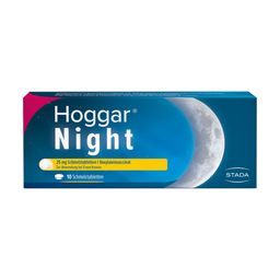 Hoggar® Night 25 mg Schmelztabletten zur praktischen Einnahme ohne Wasser bei akuten Ein- und Durchschlafstörungen