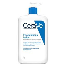 CeraVe Feuchtigkeitslotion: leichte Körperlotion für trockene bis sehr trockene Haut + Feuchtigkeitsspendende Reinigungslotion Mini GRATIS