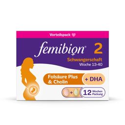 Femibion® 2 Schwangerschaft Nahrungsergänzung, SSW 13-40, Folsäure