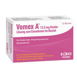 VOMEX A 12,5 mg Kinder im Beutel zum Mitnehmen