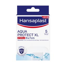 Hansaplast Aqua Protect XL Wundpflaster | Großes steriles Pflaster | 100 % wasserdichter Verband | Für große Wunden & postoperative Wunden | Blockiert 99 % der Bakterien | 6 x 7 cm | 5 Pflaster - Jetzt 20% mit dem Code hp20 sparen