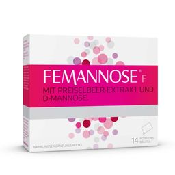 Femannose F – Trinkgranulat mit je 2000 mg D-Mannose Pulver und 100 mg Preiselbeer-Extrakt