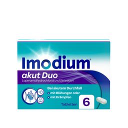 Imodium® akut Duo - Loperamid und Simeticon bei akutem Durchfall mit Blähungen & Krämpfen