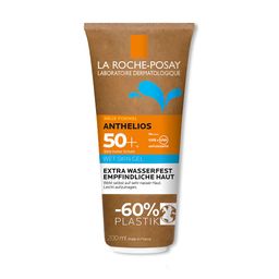 La Roche Posay Anthelios Wet Skin Gel LSF 50+: Wasserfester Sonnenschutz für empfindliche und zu Sonnenallergie neigende Haut + Mela B3 Serum 10ml GRATIS