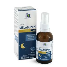 MELATONIN 1 mg Einschlaf-Spray m. Orangen-Minzgeschmack verkürzt d.Einschlafzeit