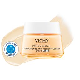 Vichy Neovadiol Straffende Anti-Pigmentflecken Creme LSF 50 mit 3-facher Anti-Aging-Wirkung und dem höchsten Lichtschutzfaktor 50. - Jetzt 20% sparen mit Code "dermo20" + Vichy Collagen Specialist-Nacht 15ml GRATIS