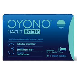 OYONO® Nacht Intens mit 1,9mg Melatonin und Ashwagandha, Baldrian, Lavendel - Jetzt 10% mit dem Code klosterfrau2025 sparen*