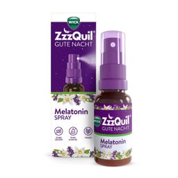 WICK ZzzQuil® Gute Nacht Spray mit Melatonin, ohne Zucker, ohne Alkohol, vegan - Jetzt 20% mit dem Code wick20 sparen*