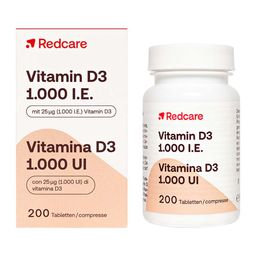 Redcare Vitamin D3 1000 I.E. - Jetzt 25% mit dem Code red25de sparen*