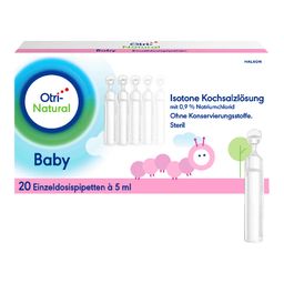 OtriNatural Baby, isotone Kochsalzlösung, 0,9 % NaCl Nasentropfen, aus der Otriven-Familie