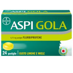 Aspi Gola 8,75mg Flurbiprofene Gola Infiammata Pastiglie Limone e Miele