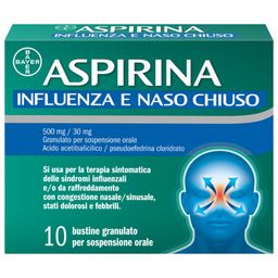 Aspirina Influenza e Naso Chiuso Decongestionante 500mg  Bustine