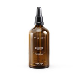 JUNGLÜCK Jojobaöl - Kaltgepresst - 100% Bio, Rein & Natürlich, für ein ebenmäßigeres Hautbild